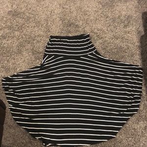 Black & White striped midi skirt